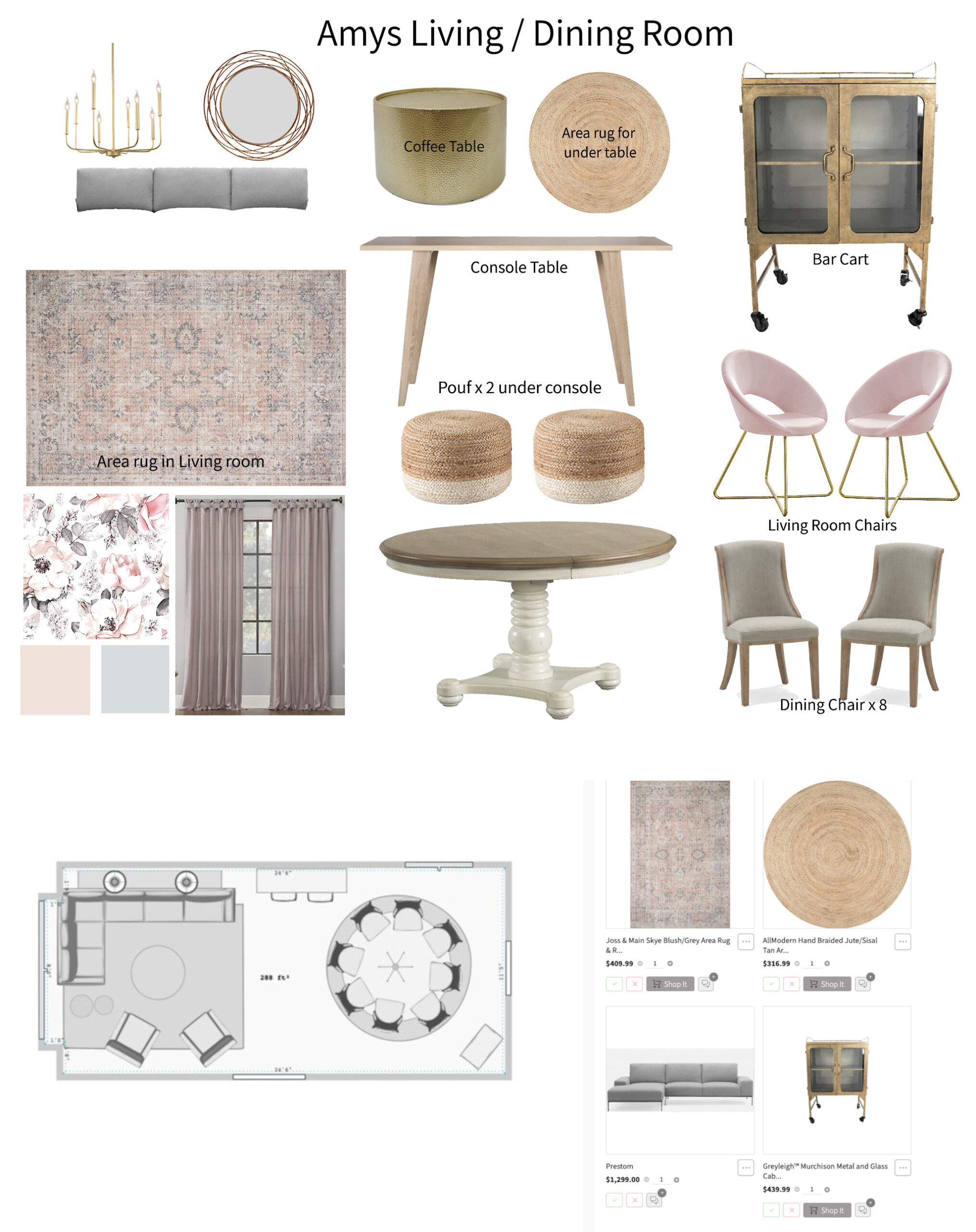 Amys living room Interior Design - living Room